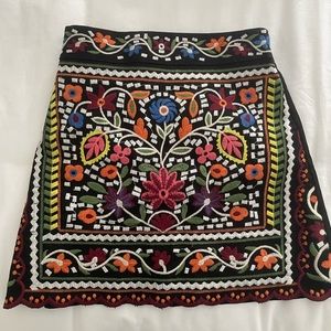 Lulus crocheted black mini skirt - XS